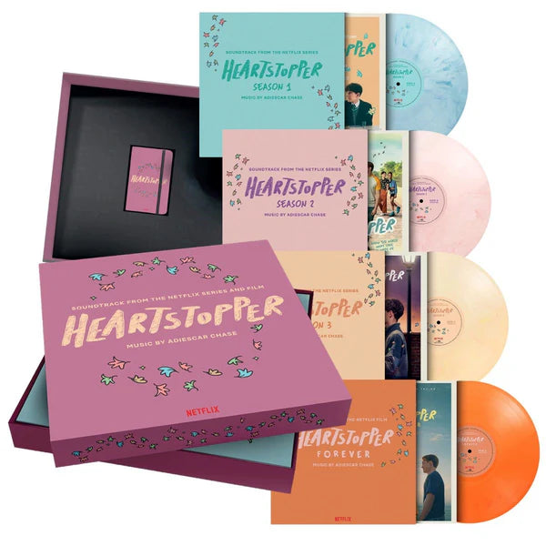 Blue, Pink, Yellow, & Orange Marble 4LP Boxset + 4 Art Cards + 'Heartstopper' Diary Heartstopper (OST) Music By Adiescar Chase  Due 09/10/2026